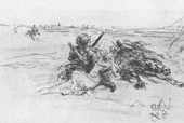 «Бэла». Иллюстрация И.Е. Репина. 1887 г.