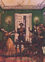 «Тамбовская казначейша». Иллюстрация М.В. Добужинского. 1913 г.