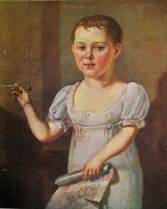 портрет М.Ю. Лермонтова неизвестного художника ок.1817