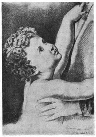 рисунок Лермонтова «Ребёнок, тянущийся к матери»
